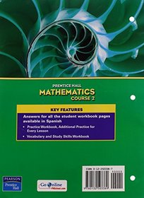 Answer Keys for Cuaderno De Practica, Cuaderno De Vocabulario Y Destrezas De Estudio (Matematicas Curso 2)