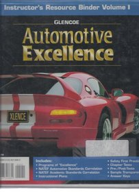 Instructors Resource Binder Volume 1 Glencoe Automotive Excellence