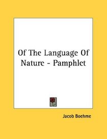Of The Language Of Nature - Pamphlet
