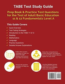 TABE Test Study Guide: Prep Book & Practice Test Questions for the Test of Adult Basic Education 11 & 12 Fundamentals Level A
