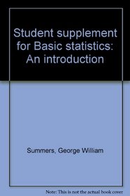 Student supplement for Basic statistics: An introduction