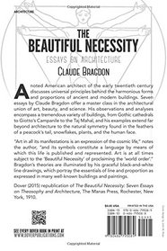 The Beautiful Necessity: Essays on Architecture