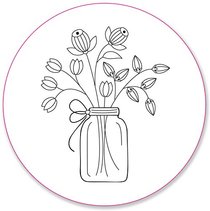 Blooms & Succulents Embroidery Pattern Transfers (set of 10 hoop designs!)