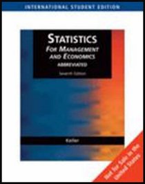 Managerial and Economic Statistics, Abbreviated International Edition (with Data Set CD-ROMs): Abbreviated Edition with Data Set CD-ROMS