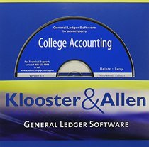 Klooster & Allen General Ledger Software and Data Files for Heintz/Parry's College Accounting, 19th