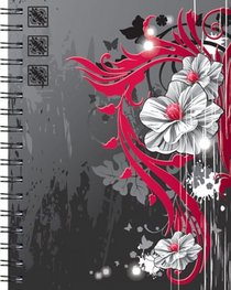 Wire-o Journal - Anime Flowers - Medium ( Black wire-o )