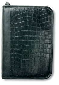 Alligator Leather-Look Organizer Black XL