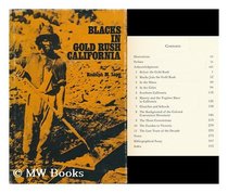 Blacks in Gold Rush California (Yale Western Americana Series ; 29)