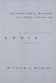 A Concise Introduction to Logic: Instructor's Manual with Test Items