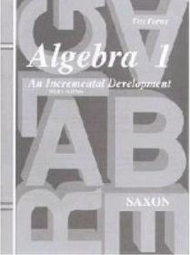 Algebra 1: Homeschool Test Forms