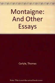 Montaigne: And Other Essays (Essay index reprint series)