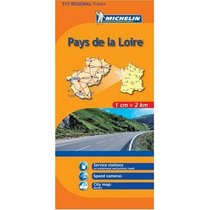 Michelin Map No. 517: Pays de Loire Region (France), Rennes, Angers, Nantes, le Mans and Surrounding Area, Scale 1:200,000 (French Edition)