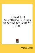 Critical And Miscellaneous Essays Of Sir Walter Scott V1 (1841)