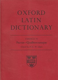 Oxford Latin Dictionary: Fascicle VI