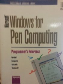 Microsoft Windows for Pen Computing: Programmer's Reference (Microsoft Windows Programmer's Reference Library)