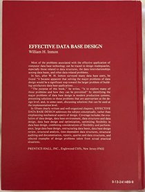 Effective Data Base Design (Prentice-Hall Series in Data Processing Management)