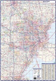 Rand McNally Detroit: Southeastern Michigan : Major Roads and Highways : laminated (Thomas Guide and Street Guide Wall Map)