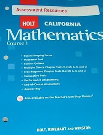 Assessment Resources (HOLT CALIFORNIA Mathematics Course 1)