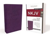 NKJV, Value Thinline Bible, Large Print, Leathersoft, Purple, Red Letter Edition, Comfort Print