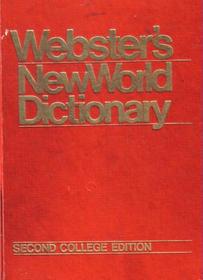 Webster's New World Dictionary: 2nd College Edition, Indexed