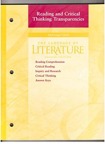 Reading and Critical Thinking Transparencies (The Language of Literature American Literature)