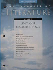 The Language of Literature Grade 7 Unit One Resource Book