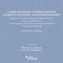 orporations, Other Limited Liability Entities Partnerships, Statutory Documentary Supplement 14-15 (Selected Statutes)