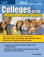 Regional Guide: Middle Atlantic 2003 (Peterson's Colleges in the Middle Atlantic States, 18th ed)