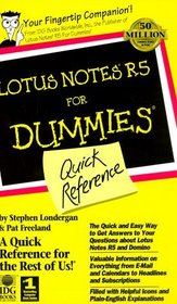 Lotus Notes R5 for Dummies Quick Reference