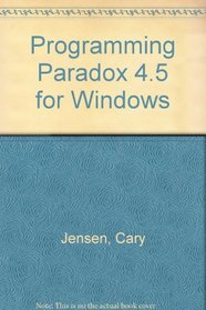 Programming Paradox 4.5 for Windows