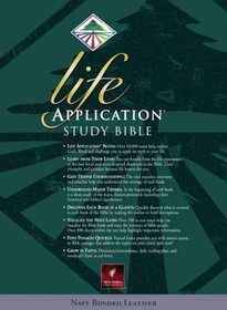 Life Application Study Bible: New Living Translation Navy Bonded Leather