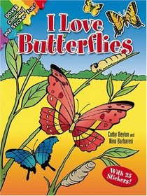 I Love Butterflies (Dover Sticker Books)