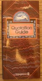 Quotation Guide: Longman Pocket Companion Series.
