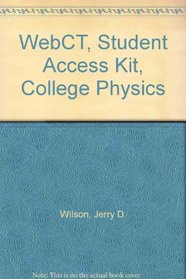 WebCT, Student Access Kit, College Physics