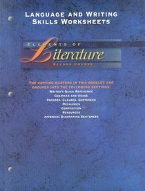 Elements of Literature, Second Course, 1995 (Language and Writing Skills Worksheets, Second Course)