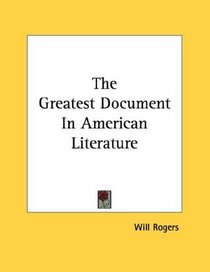 The Greatest Document In American Literature