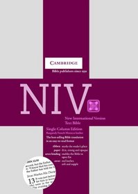 NIV Single Column Text Burgundy French Morocco NI173