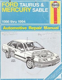 Haynes Repair Manual: Taurus & Mercury Sable 1986-1994