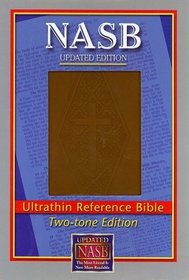 NASB Ultrathin Reference Bible, Brown/Dimond stamped cover