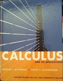 Calculus and Its Applications Custom Edition for Salt Lake Community College