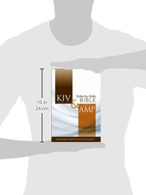 KJV, Amplified, Side-by-Side Bible, Hardcover, Red Letter Edition