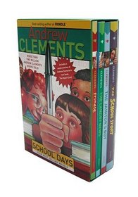Andrew Clements School Days Boxed Set (Frindle, The Landry News, The Janitor's Boy, School Story, excerpt from The Report Card)