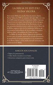 Biblia de estudio Reina Valera: (Spanish Edition)