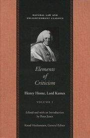 ELEMENTS OF CRITICISM 2 VOL PB SET (Natural Law Paper)