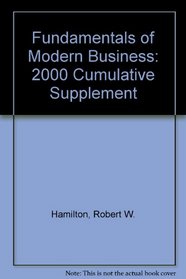 Fundamentals of Modern Business: 2000 Cumulative Supplement
