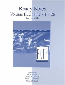 Ready Notes Volume II, Chapters 13-26 for use with Fundamental Accounting Principles