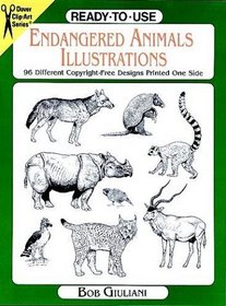 Ready-to-Use Endangered Animals Illustrations : 96 Different Copyright-Free Designs Printed One Side (Clip Art Series)