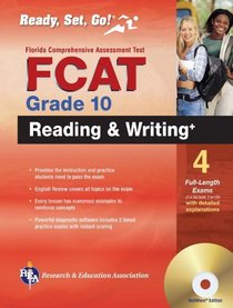 FCAT Reading and Writing+, Grade 10 w/ CD-ROM (REA)