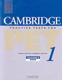 Cambridge Practice Tests for PET 1 Teacher's book