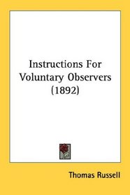 Instructions For Voluntary Observers (1892)